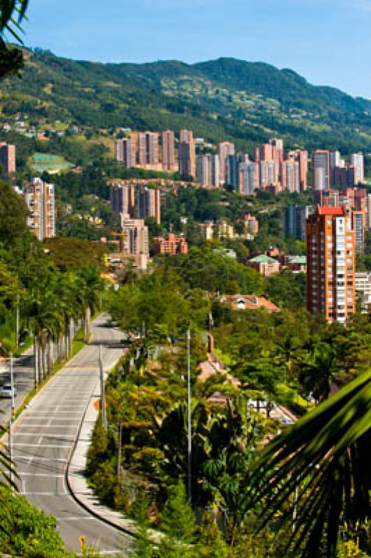 Panoramica El Poblado, Medellin, Antioquia, Colomb...