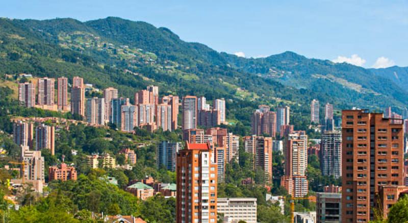 Panoramica El Poblado, Medellin, Antioquia, Colomb...