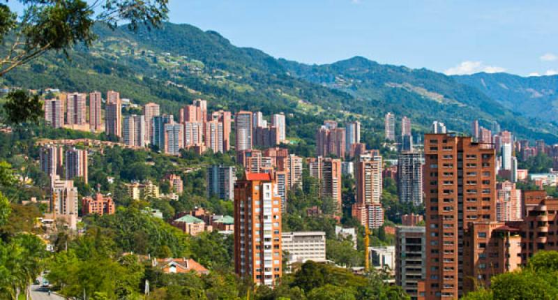 Panoramica El Poblado, Medellin, Antioquia, Colomb...