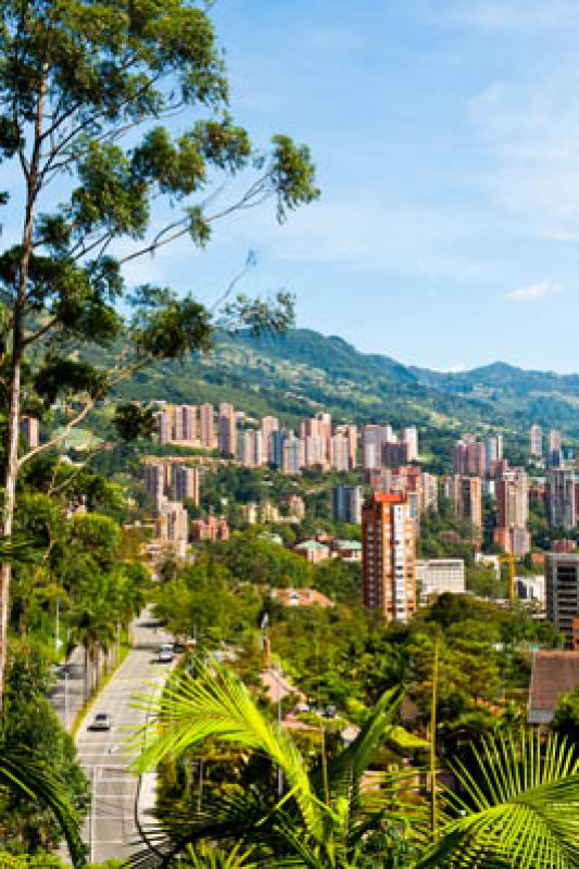 Panoramica El Poblado, Medellin, Antioquia, Colomb...