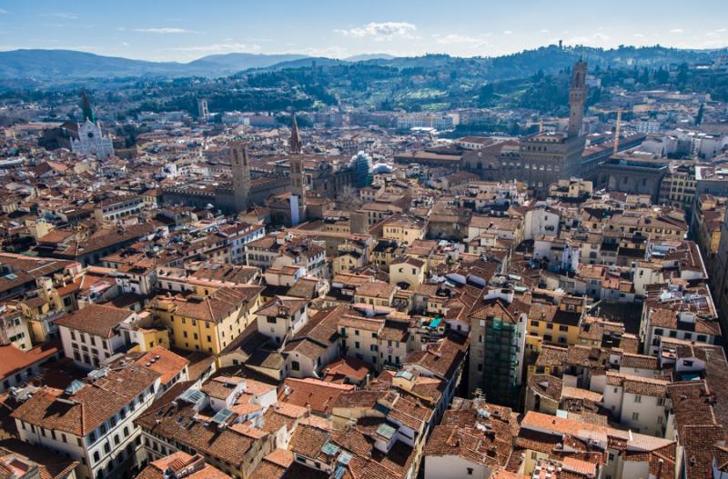 Panoramica de la Ciudad de Florencia, Toscana, Ita...