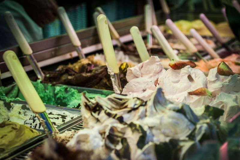 Helados Tradicionale de Florencia, Toscana, Italia...