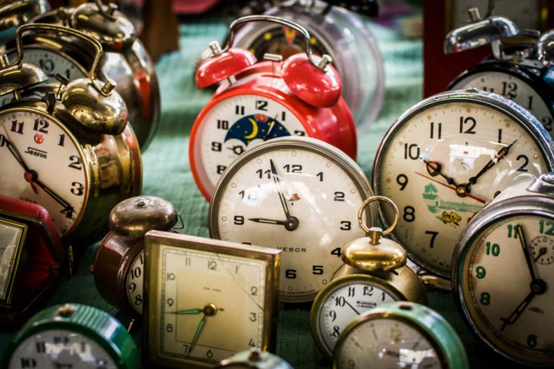 Relojes en el Mercado de San Lorenzo, Florencia, T...