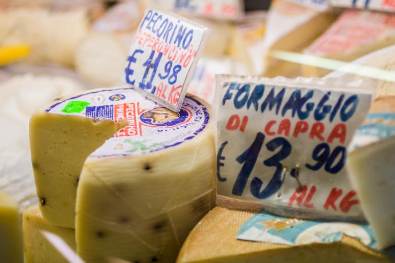 Venta de Quesos, Mercado de Sant`Ambrogio, Florenc...