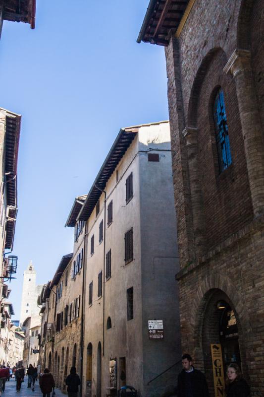 Calle de Siena, Toscana, Florencia, Italia, Europa...