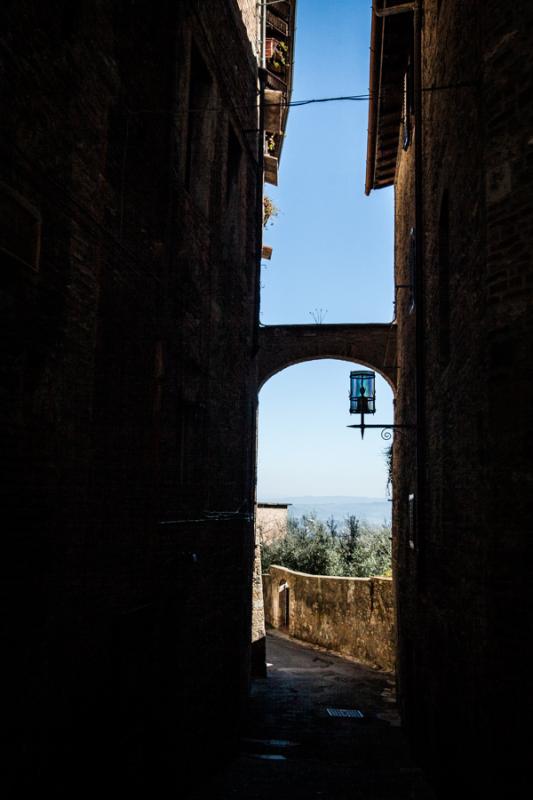 Calle de Siena, Toscana, Florencia, Italia, Europa...