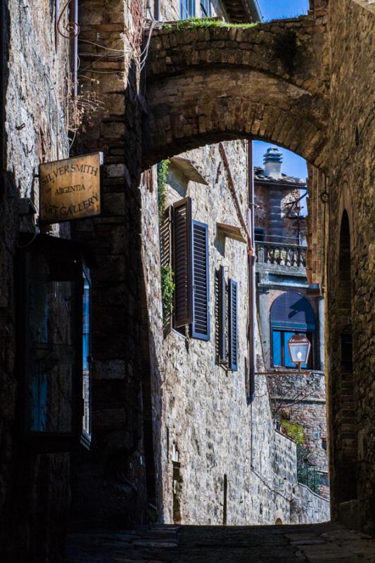 Calle de Siena, Toscana, Florencia, Italia, Europa...