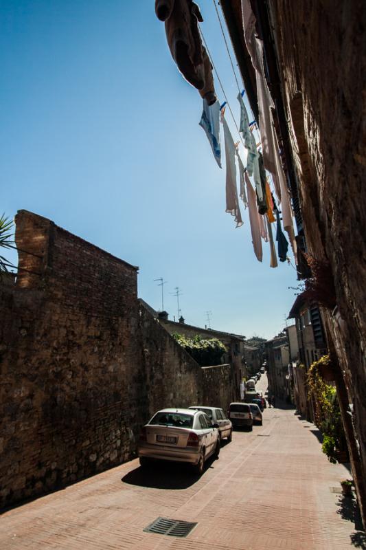 Calle de Siena, Toscana, Florencia, Italia, Europa...