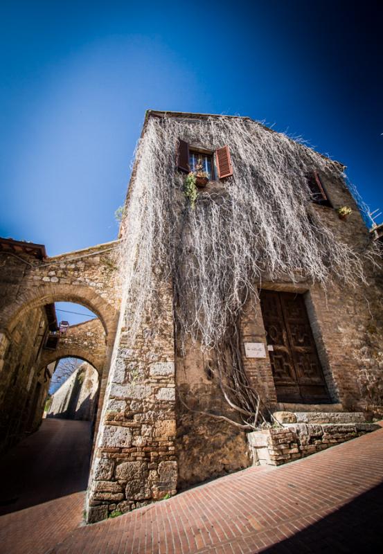 Calle de Siena, Toscana, Florencia, Italia, Europa...