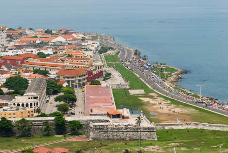 Panoramica de la Ciudad Amurallada, Cartagena, Bol...