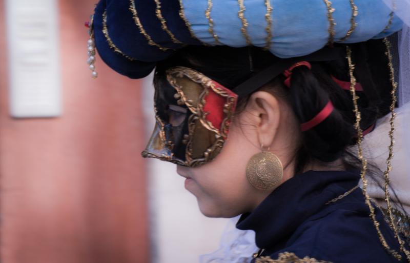 Mujer en el Carnaval Veneciano, Venecia, Veneto, I...