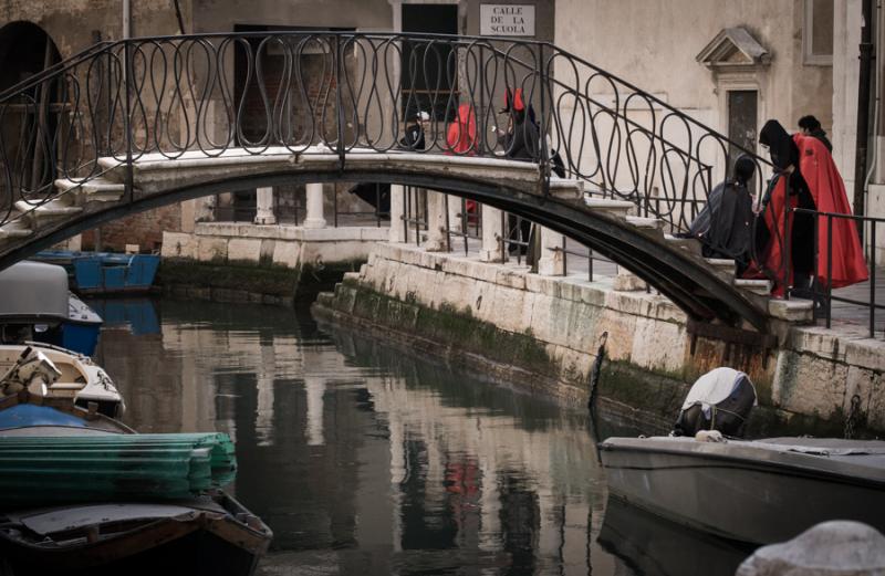 Canal Interno de Venecia, Veneto, Italia, Europa O...