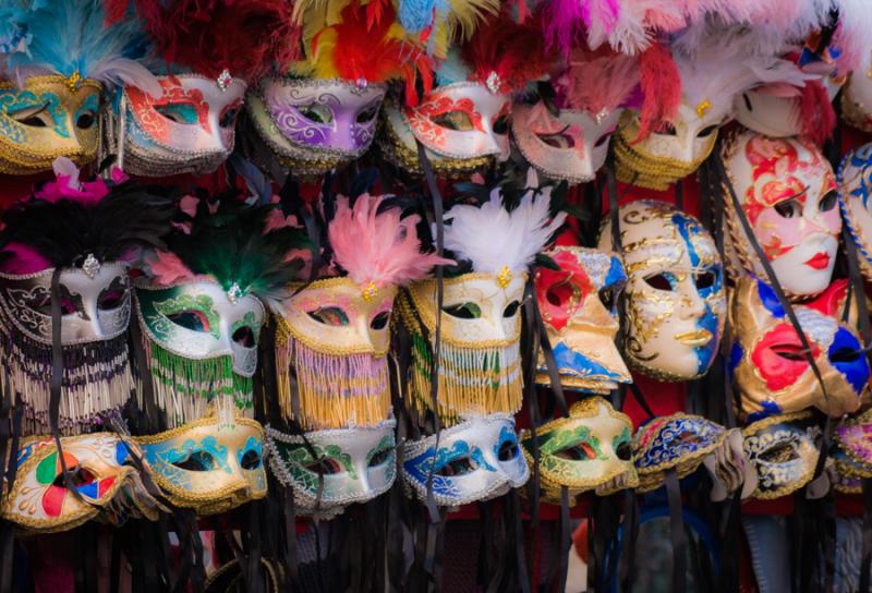 Tipicas Mascaras del Carnaval Veneciano, Venecia, ...