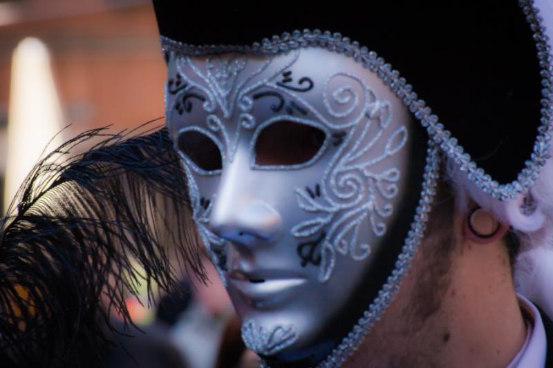 Hombre en el Carnaval Veneciano, Venecia, Veneto, ...