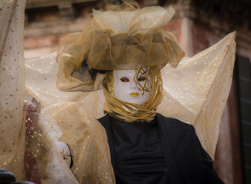 Mujer en el Carnaval Veneciano, Venecia, Veneto, I...