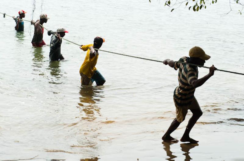 Pescadores en San Onofre, Sucre, Sincelejo, Colomb...