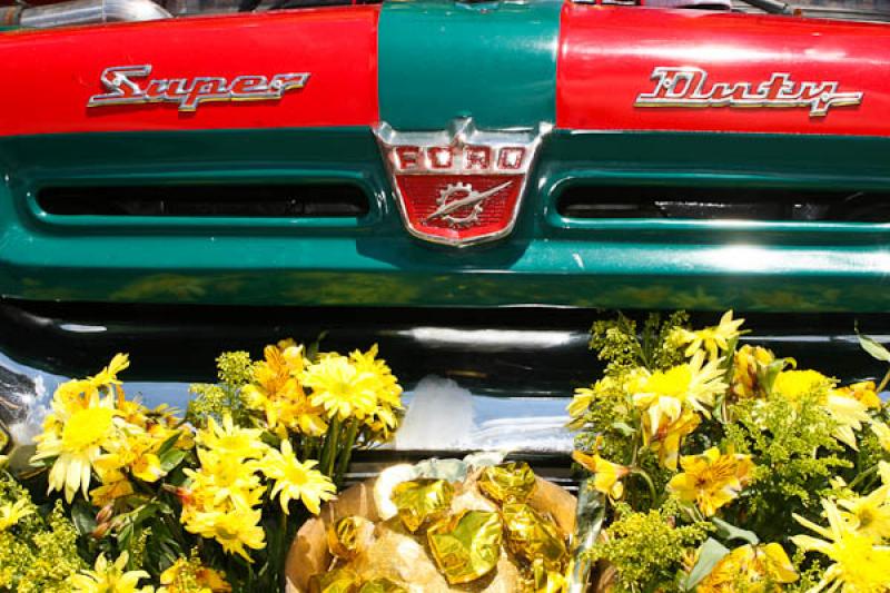 Detalle de una Chiva, Feria de las Flores, Medelli...