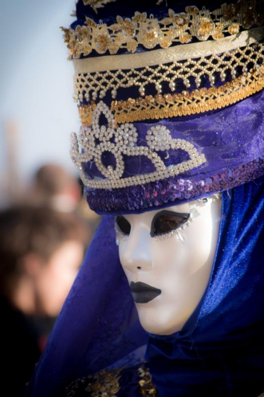 Mujer en el Carnaval Veneciano, Venecia, Veneto, I...