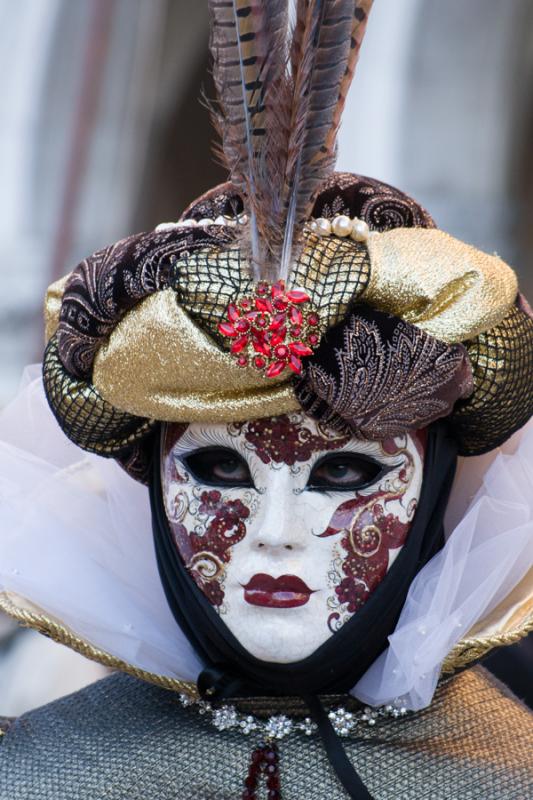 Mujer en el Carnaval Veneciano, Venecia, Veneto, I...