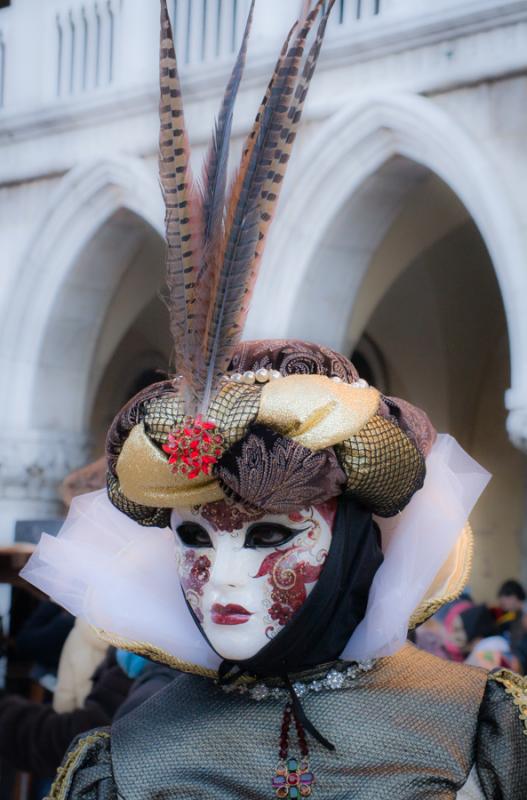 Mujer en el Carnaval Veneciano, Venecia, Veneto, I...