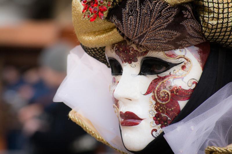 Mujer en el Carnaval Veneciano, Venecia, Veneto, I...