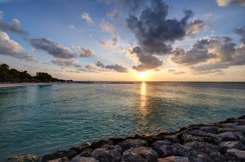 Palm Beach, Oranjestad, Aruba, Antillas Menores, A...