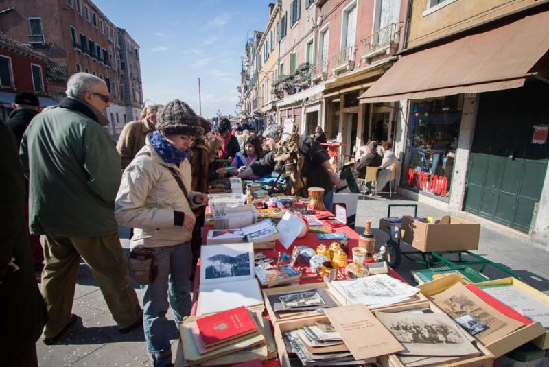 Mercadillos de Venecia, Veneto, Italia, Europa Occ...