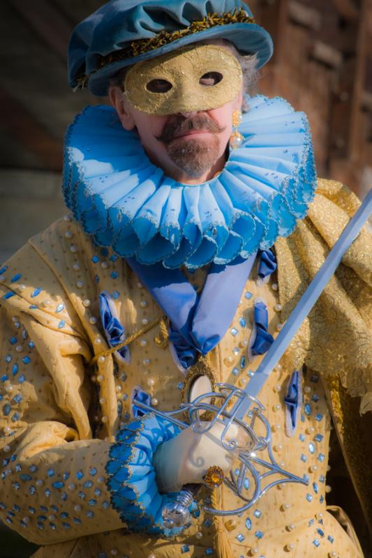 Hombre en el Carnaval Veneciano, Venecia, Veneto, ...