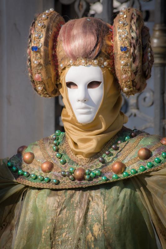 Mujer en el Carnaval Veneciano, Venecia, Veneto, I...