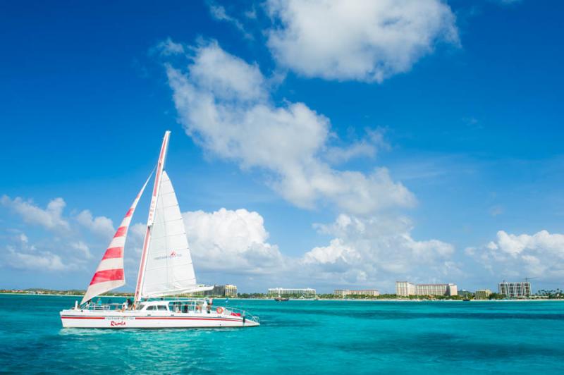 Palm Beach, Oranjestad, Aruba, Antillas Menores, A...