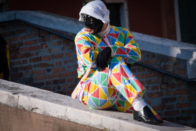 Hombre en el Carnaval Veneciano, Venecia, Veneto, ...