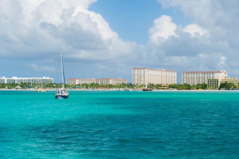 Palm Beach, Oranjestad, Aruba, Antillas Menores, A...