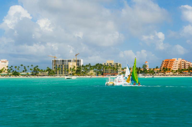 Palm Beach, Oranjestad, Aruba, Antillas Menores, A...