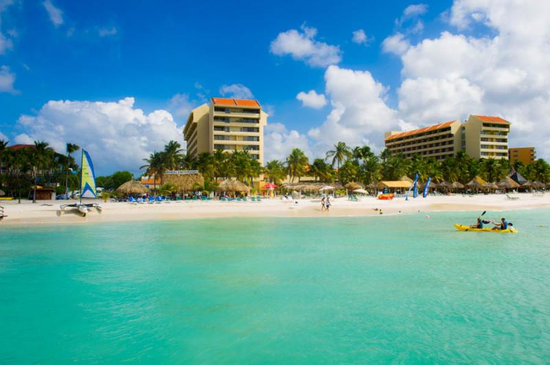 Palm Beach, Oranjestad, Aruba, Antillas Menores, A...