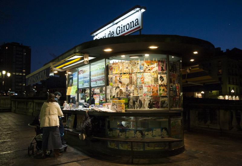 Puesto de Periodicos, Gerona, Barcelona, Cataluña...