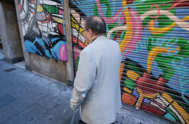 Graffiti en las Calles de Barcelona, Cataluña, Es...