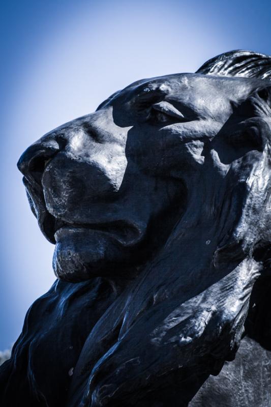 Escultura de Leon, Barcelona, Cataluña, España, ...