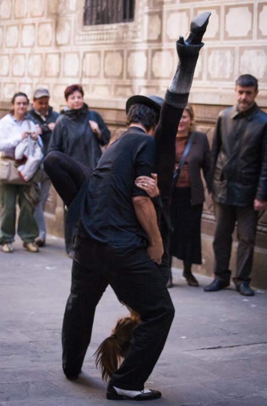 Bailarines de Tango, Rambla, Barcelona, Cataluña,...