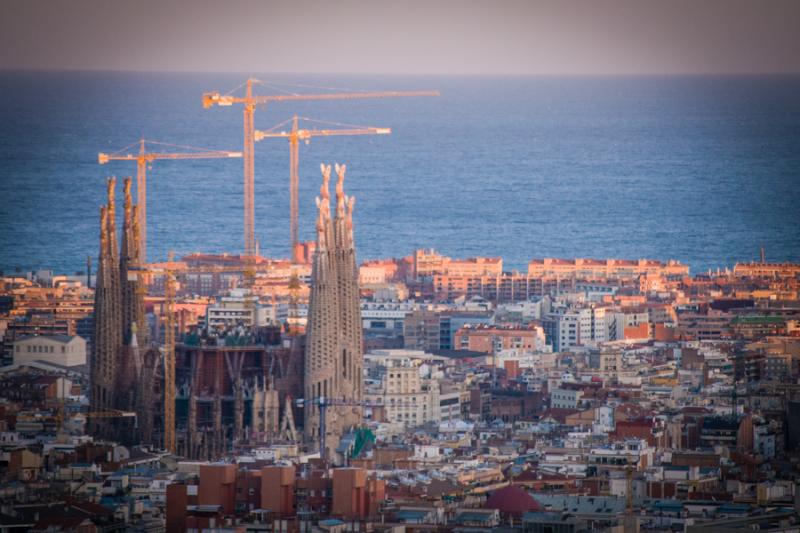 Panoramica de Ciudad de Barcelona, Playa de la Bar...