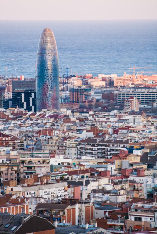 Panoramica de Ciudad de Barcelona, Playa de la Bar...