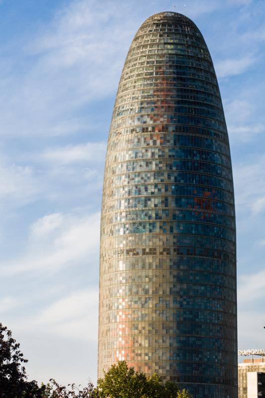 Torre Agbar, Barcelona, Cataluña, España, Europa