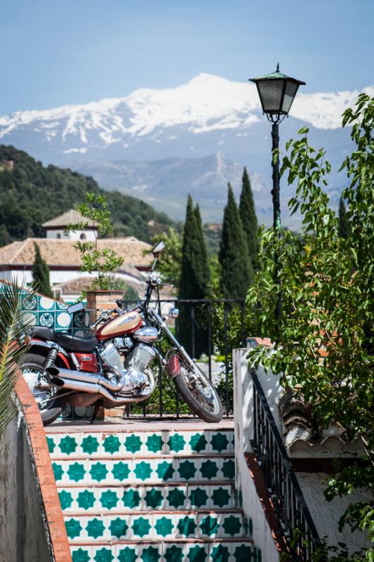 Paisaje desde el Barrio Albaicin, Granada, Andaluc...