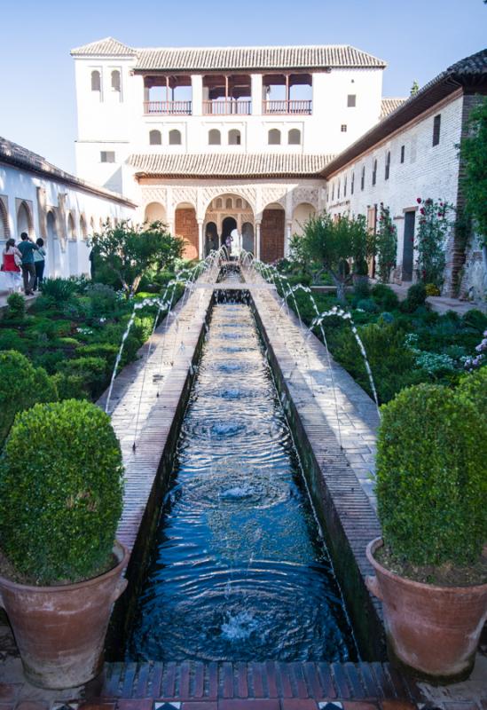 Patio of Acequia, Alhambra, Granada, Andalucia, Sp...