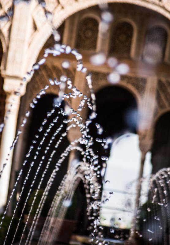 Patio de la Acequia, Alhambra, Granada, Andalucia,...