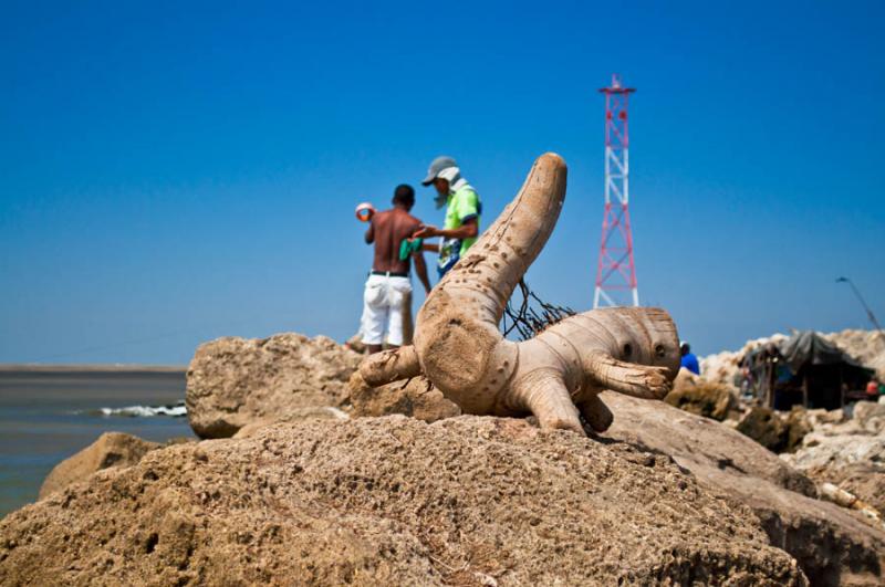 Pescadores en Bocas de Ceniza, Barranquilla, Atlan...