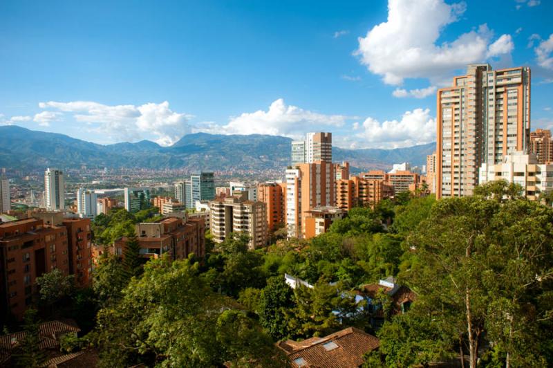 Panoramica El Poblado, Medellin, Antioquia, Colomb...