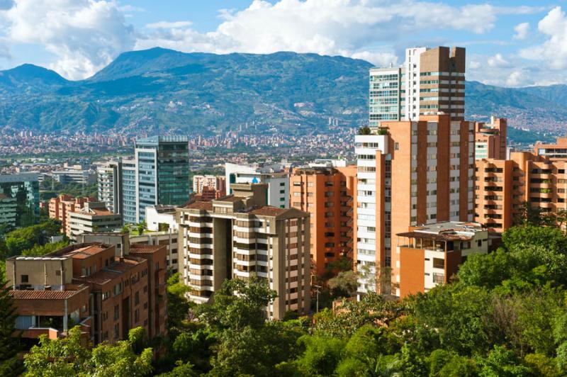 Panoramica El Poblado, Medellin, Antioquia, Colomb...