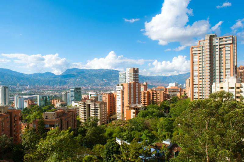 Panoramica El Poblado, Medellin, Antioquia, Colomb...