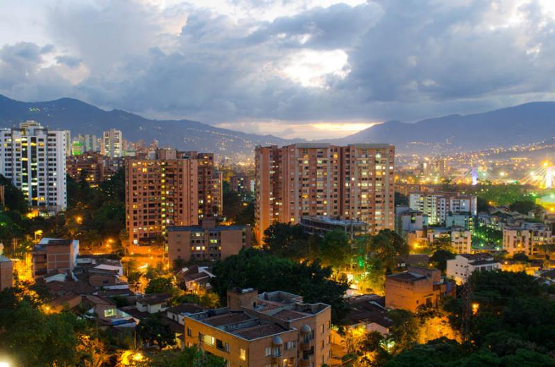 Panoramica El Poblado, Medellin, Antioquia, Colomb...