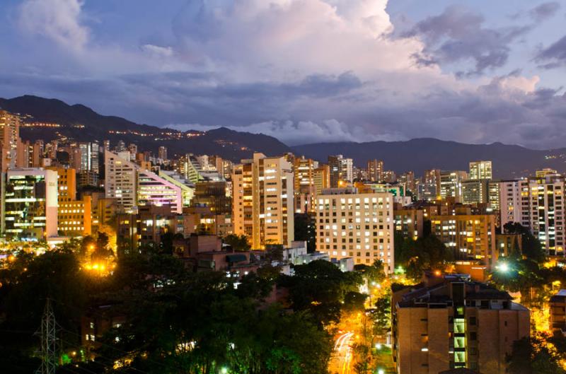 Panoramica El Poblado, Medellin, Antioquia, Colomb...